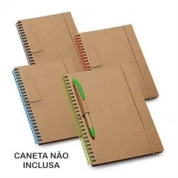 Bloco Caderneta Capa Ecolgica Com Pauta Personalizado 