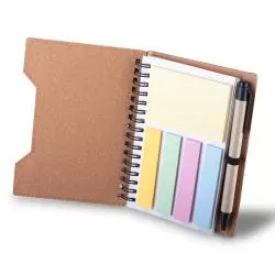 Bloco/ Caderno A6 Capa Ecológica Sem Pauta com Caneta Personalizado Barato