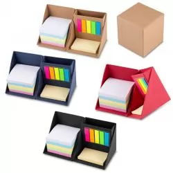 Bloco de anotações formato de cubo em papelão reciclado Personalizado 