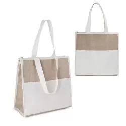 Bolsa Térmica em Algodão e Juta Sintética Personalizada 