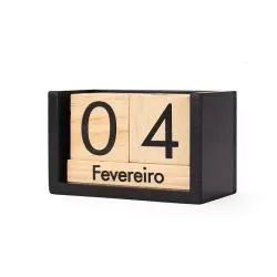 Calendário Permanente Madeira Personalizado Barato