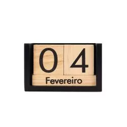 Calendário Permanente Madeira Personalizado Barato