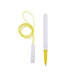 Caneta Plástica Com Cordão Personalizada Barato