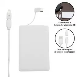 Carregador Porttil Power Bank USB 1200 mAh Personalizado Barato