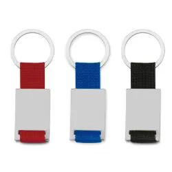 Chaveiro de metal retangular e Nylon Personalizado Barato