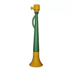 Corneta Plástica Verde e Amarela Personalizada 