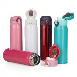 Garrafa Squeeze Metal Térmico Inox Colorido Personalizada Barato