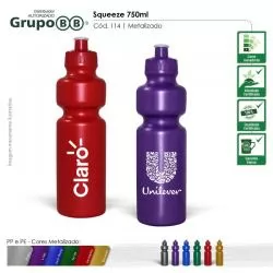 Garrafa Squeeze Plástico com Tampa Rosqueável Personalizada Barato