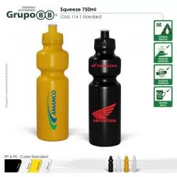Garrafa Squeeze Plástico com Tampa Rosqueável Personalizada Barato