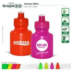 Garrafa Squeeze Plástico com Tampa Rosqueável Personalizada Barato