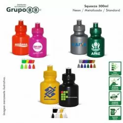 Garrafa Squeeze Plástico com Tampa Rosqueável Personalizada Barato