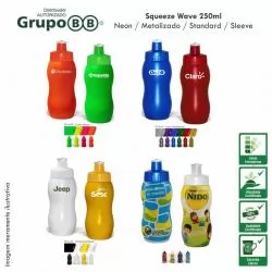 Garrafa Squeeze Plstico com Tampa Rosquevel Personalizada 