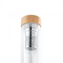 Garrafa Squeeze Vidro com Infusor em Ao Inox Personalizada Barato