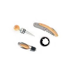 Kit Vinho 4 peças Bambu Personalizado Barato