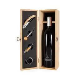 Kit Vinho 4 peças com Caixa Personalizado Barato