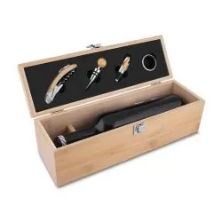 Kit Vinho 4 peças com Caixa Personalizado Barato