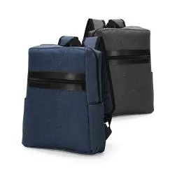 Mochila com Porta Notebook Mescla e Couro Sintético Personalizada 