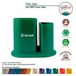 Porta Lápis Duo Green Colors Personalizada 
