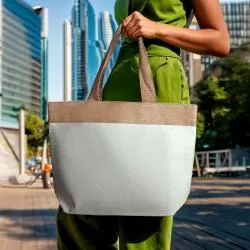Sacola Algodão e Juta 220g/m² Personalizada Barato